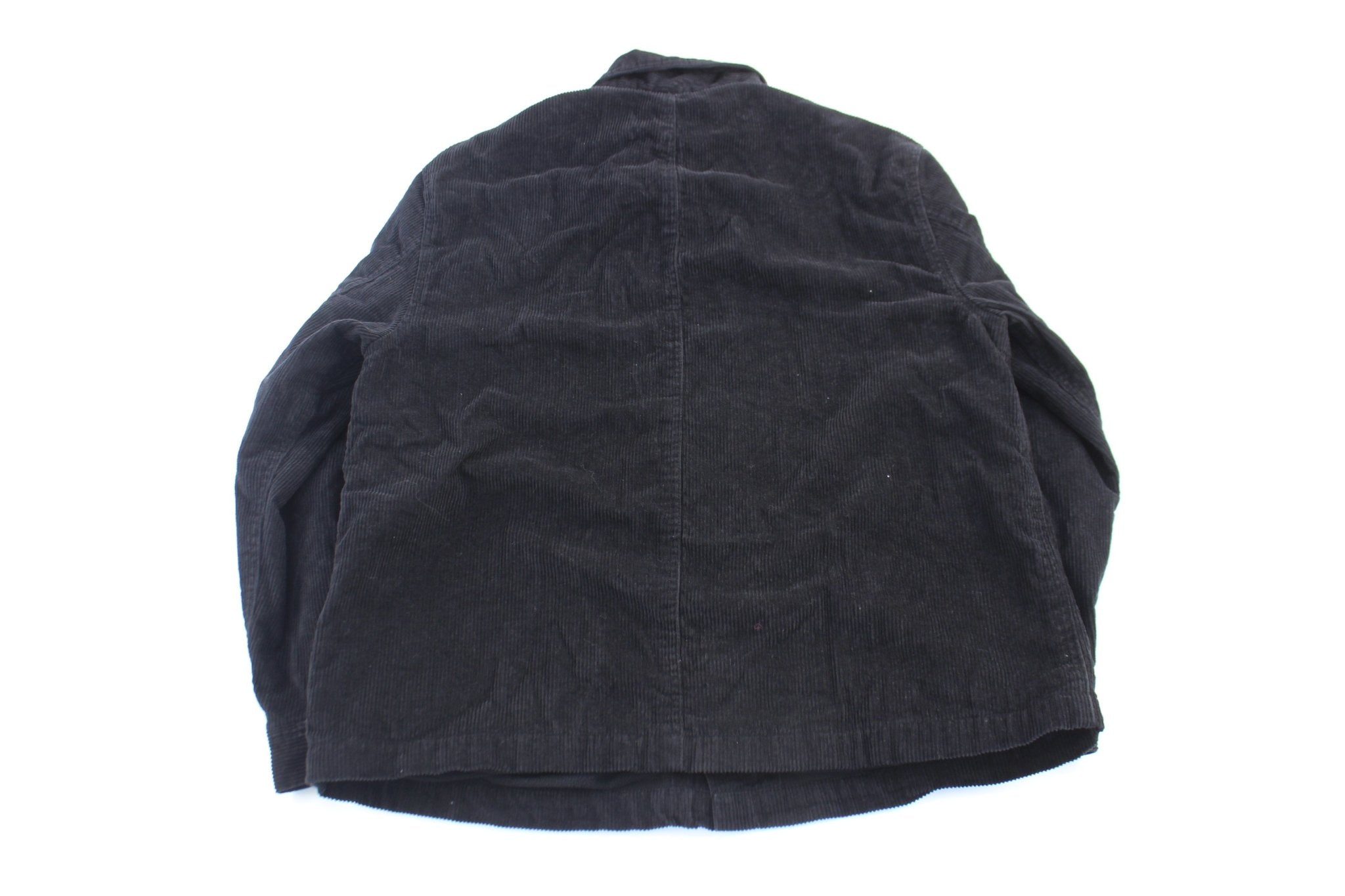 Polo Ralph Lauren Black Naval Corduroy Coat - ThriftedThreads.com