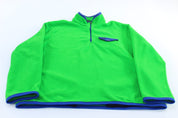 Polo Ralph Lauren Blue & Green Half Zip Fleece Pullover - ThriftedThreads.com