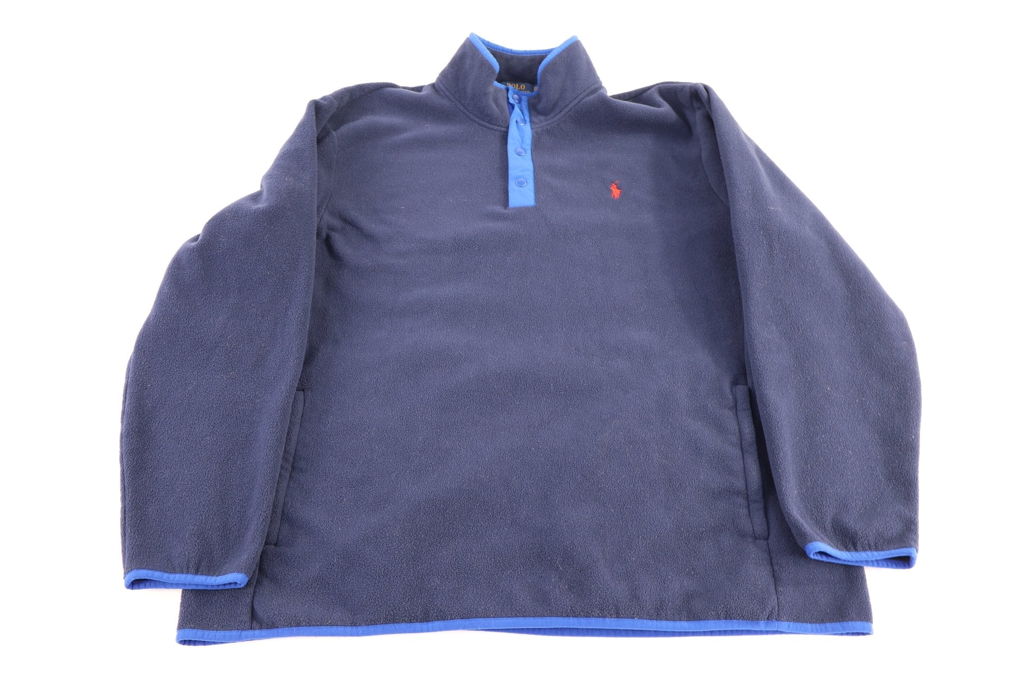 Polo Ralph Lauren Blue Pullover Fleece Sweater - Sweater - Thrifted Threads