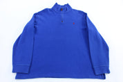 Polo Ralph Lauren Blue Quarter Zip Sweater - Sweater - Thrifted Threads