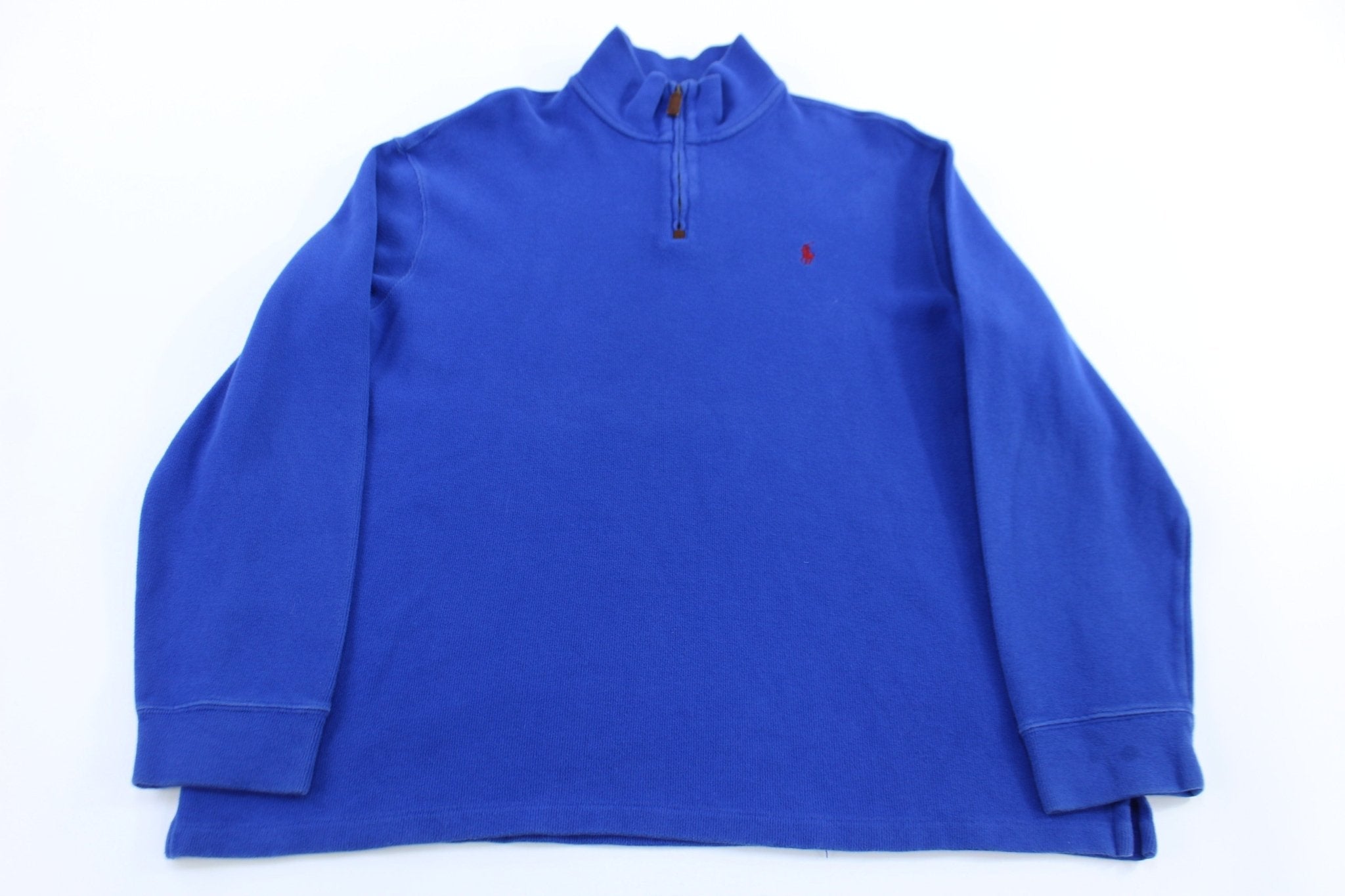 Polo Ralph Lauren Blue Quarter Zip Sweater - Sweater - Thrifted Threads