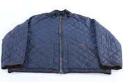 Polo Ralph Lauren Blue Quilted Zip Up Jacket - ThriftedThreads.com