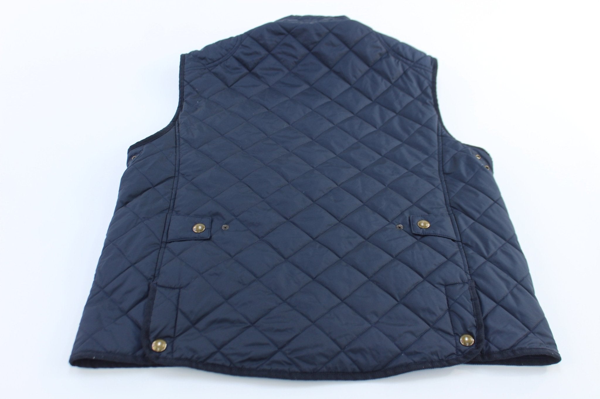 Polo Ralph Lauren Blue Quilted Zip Up Vest - ThriftedThreads.com