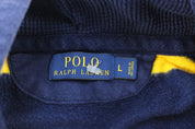 Polo Ralph Lauren Blue & Yellow Striped Hoodie - ThriftedThreads.com