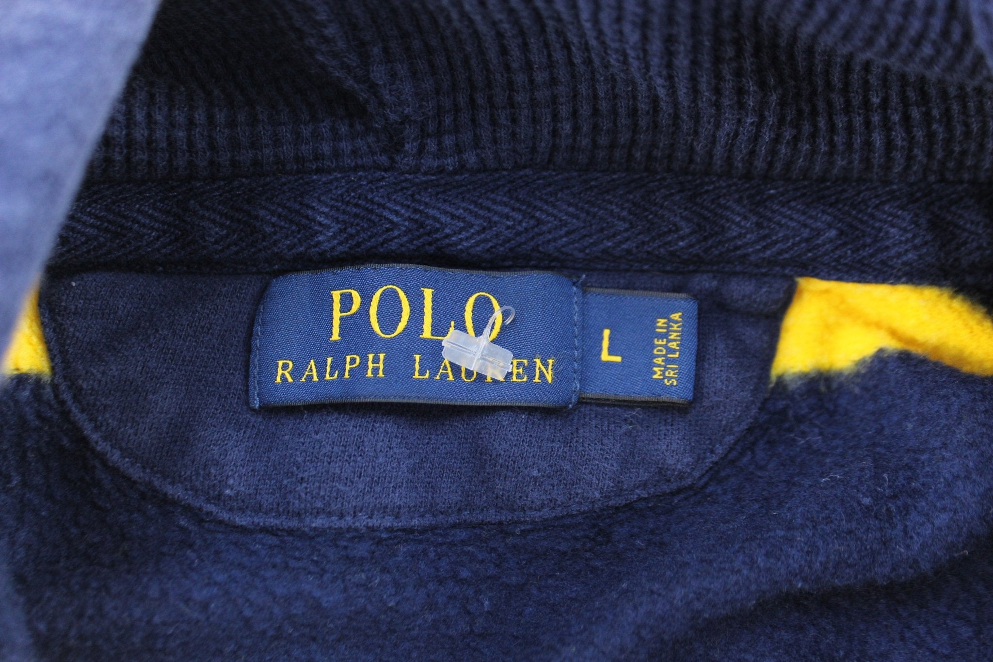 Polo Ralph Lauren Blue & Yellow Striped Hoodie - ThriftedThreads.com