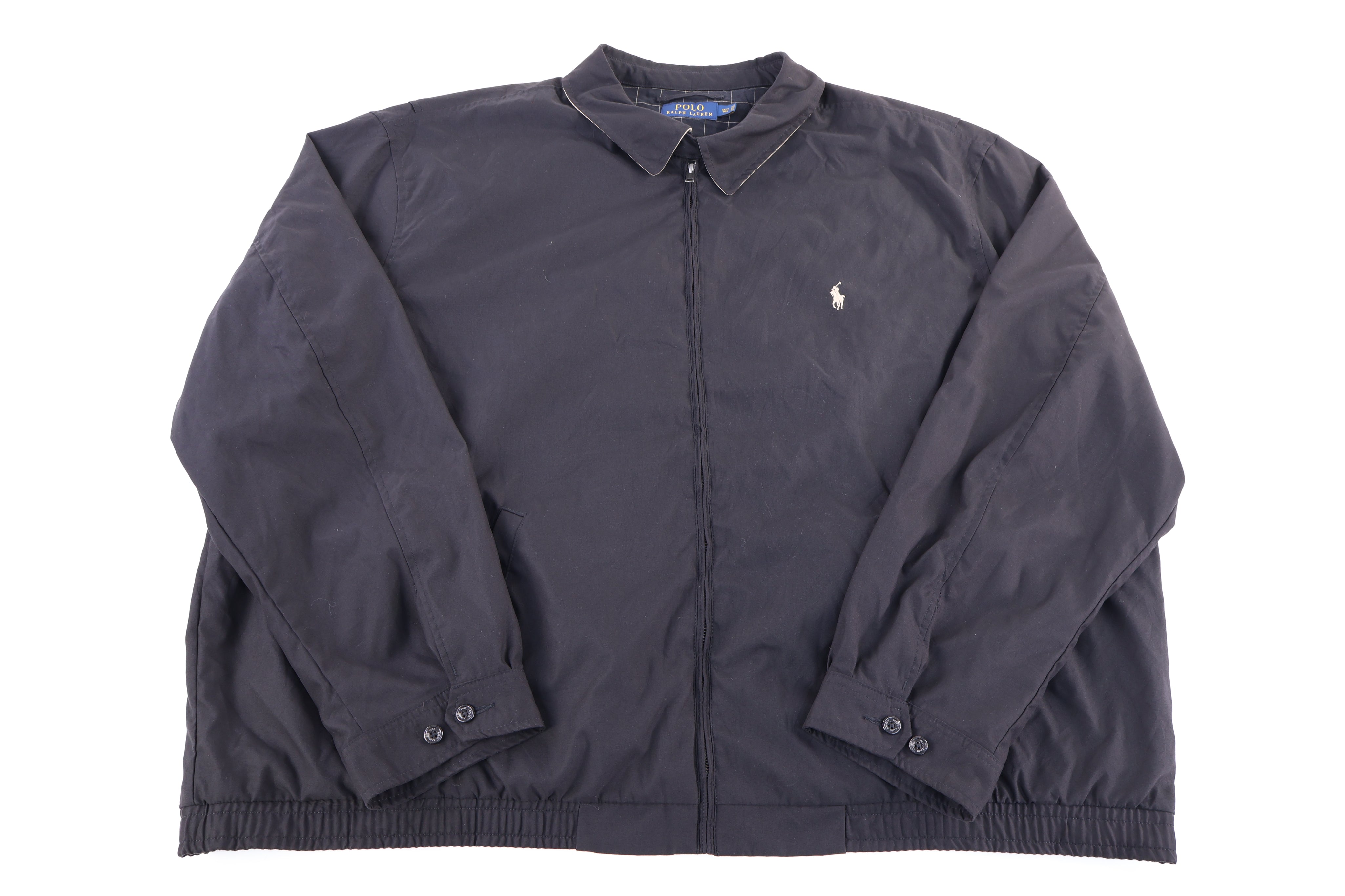 Polo Ralph Lauren Embroidered Logo Black Full Zip Jacket - Jacket - Thrifted Threads