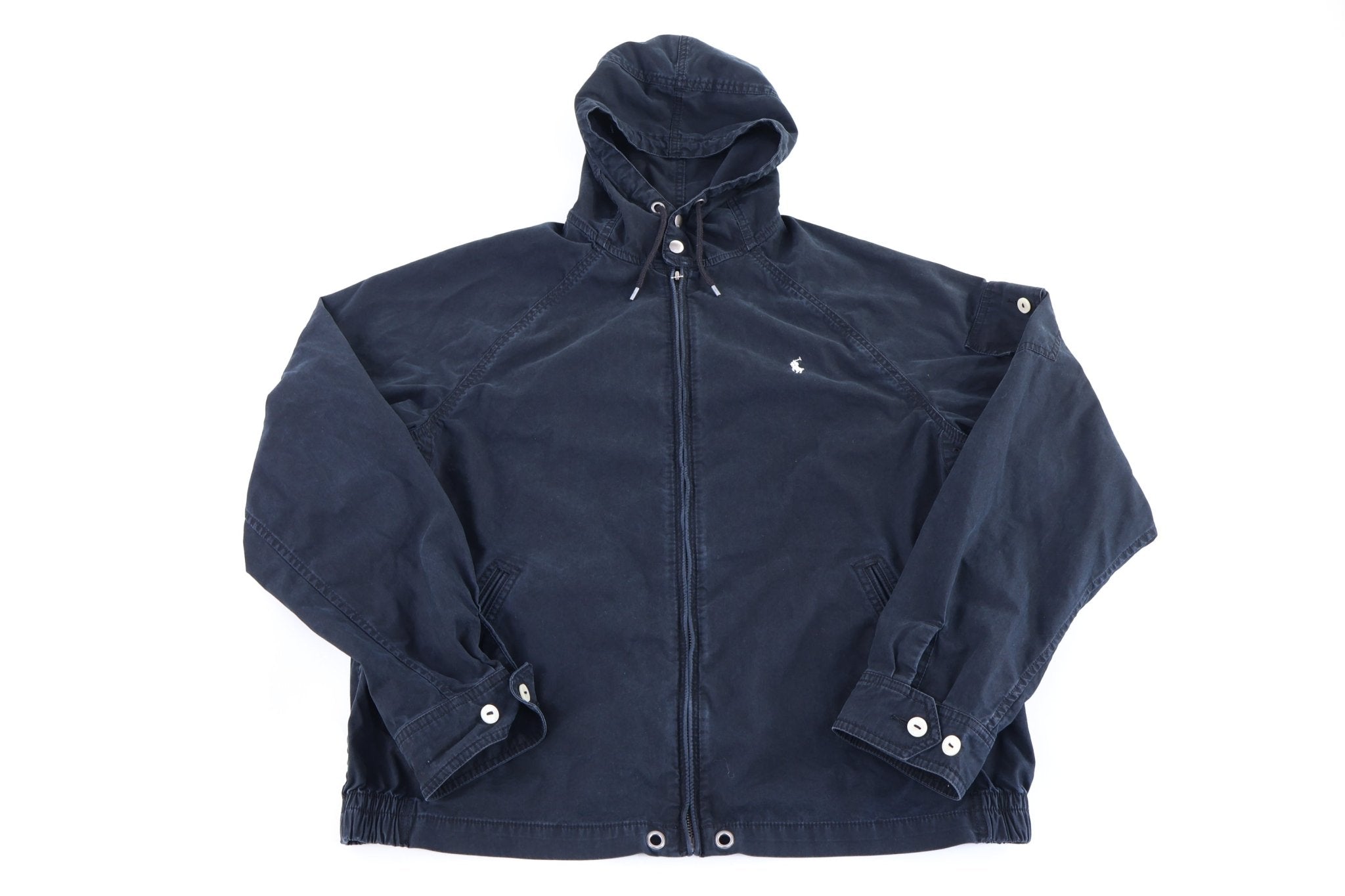 Polo Ralph Lauren Embroidered Logo Black Full Zip Jacket - Jacket - Thrifted Threads