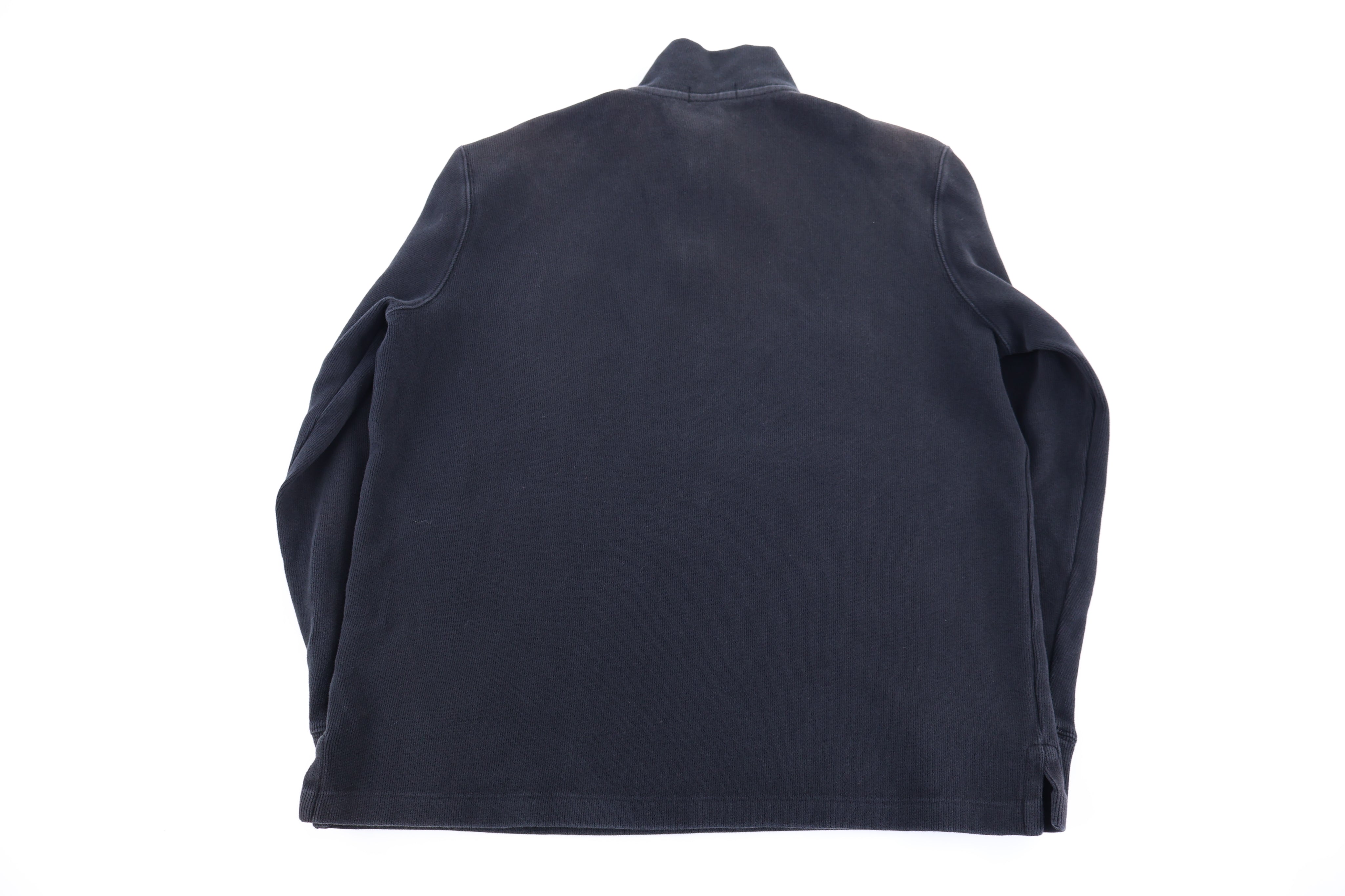 Polo Ralph Lauren Embroidered Logo Black Quarter Zip Pullover - Sweater - Thrifted Threads
