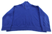 Polo Ralph Lauren Embroidered Logo Blue Button Up Sweater - Sweater - Thrifted Threads