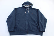 Polo Ralph Lauren Embroidered Logo Blue Full Zip Jacket - ThriftedThreads.com