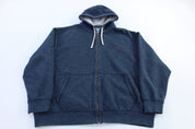 Polo Ralph Lauren Embroidered Logo Blue Full Zip Jacket - Jacket - Thrifted Threads