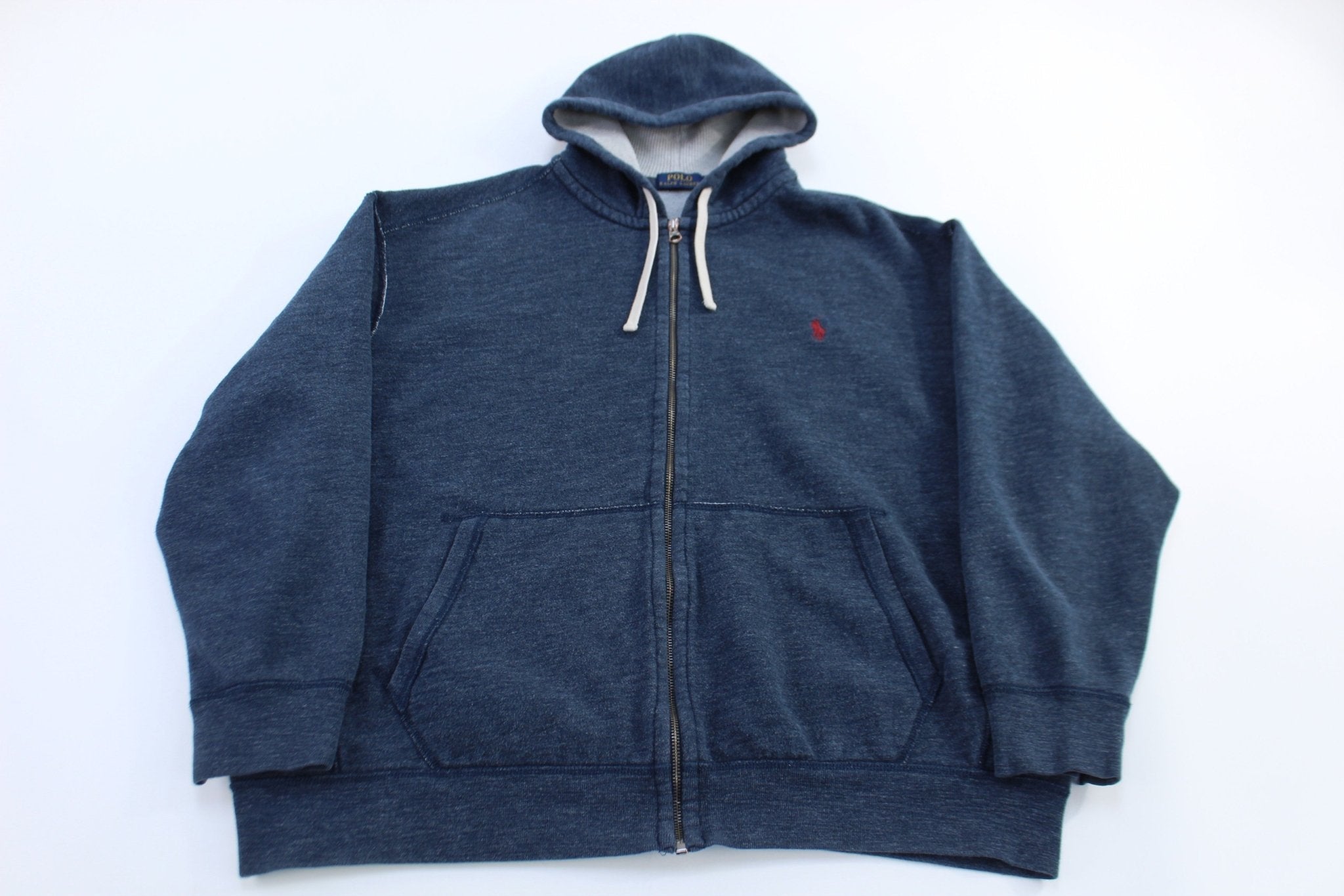 Polo Ralph Lauren Embroidered Logo Blue Full Zip Jacket - Jacket - Thrifted Threads
