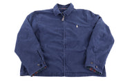 Polo Ralph Lauren Embroidered Logo Blue Full Zip Jacket - Jacket - Thrifted Threads