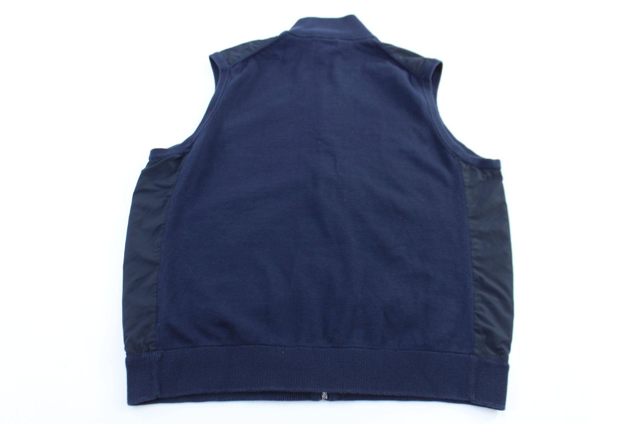 Polo Ralph Lauren Embroidered Logo Blue Full Zip Vest - ThriftedThreads.com