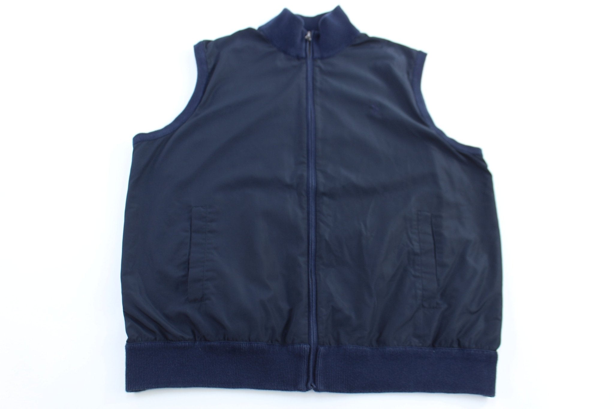Polo Ralph Lauren Embroidered Logo Blue Full Zip Vest - Vest - Thrifted Threads