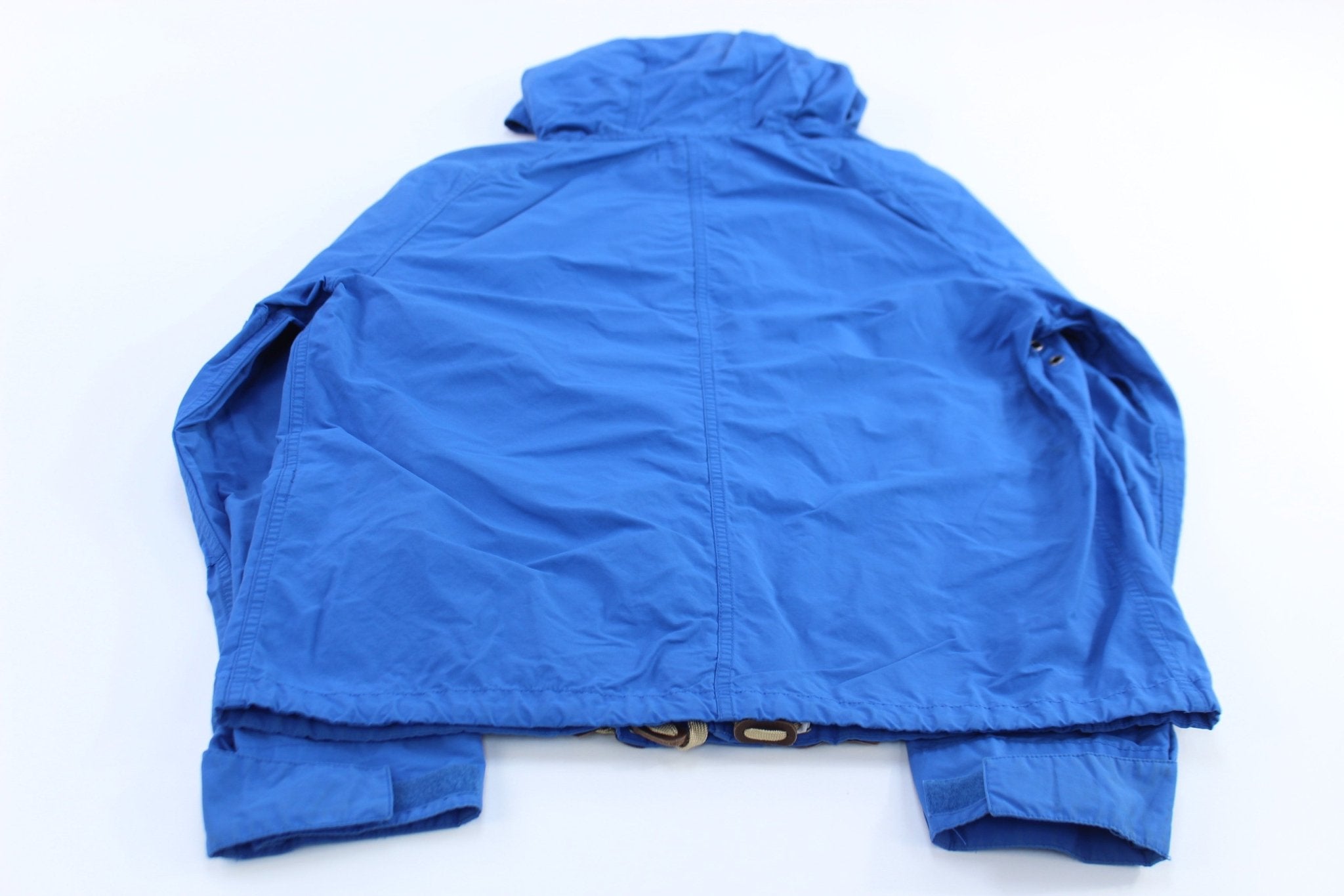Polo Ralph Lauren Embroidered Logo Blue Hooded Jacket - ThriftedThreads.com