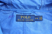 Polo Ralph Lauren Embroidered Logo Blue Hooded Jacket - ThriftedThreads.com