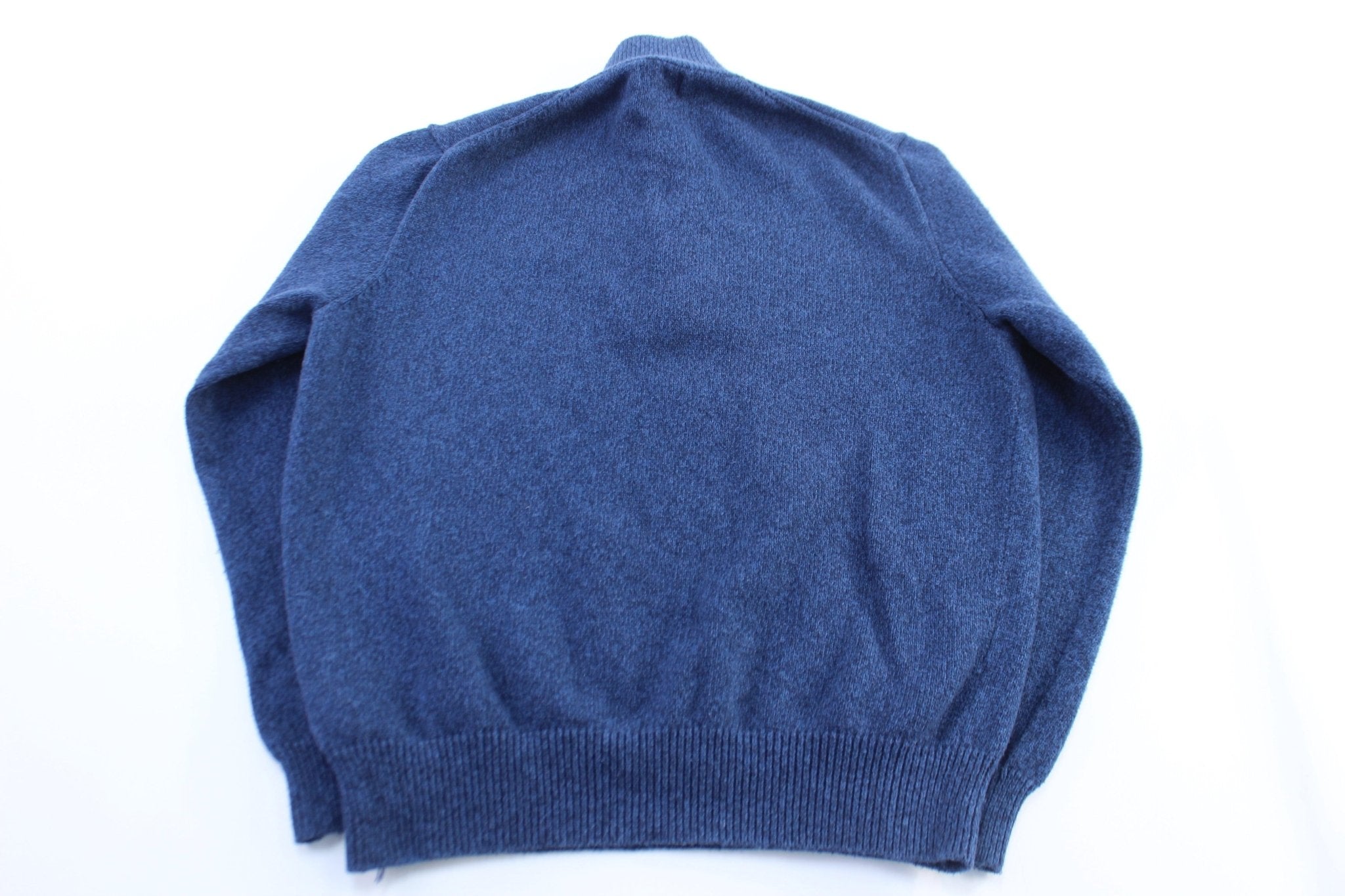 Polo Ralph Lauren Embroidered Logo Blue Pullover Sweater - ThriftedThreads.com