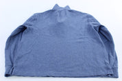 Polo Ralph Lauren Embroidered Logo Blue Quarter Zip Sweater - ThriftedThreads.com