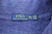 Polo Ralph Lauren Embroidered Logo Blue Quarter Zip Sweater - ThriftedThreads.com