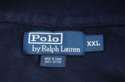 Polo Ralph Lauren Embroidered Logo Blue Quarter Zip Sweater - ThriftedThreads.com