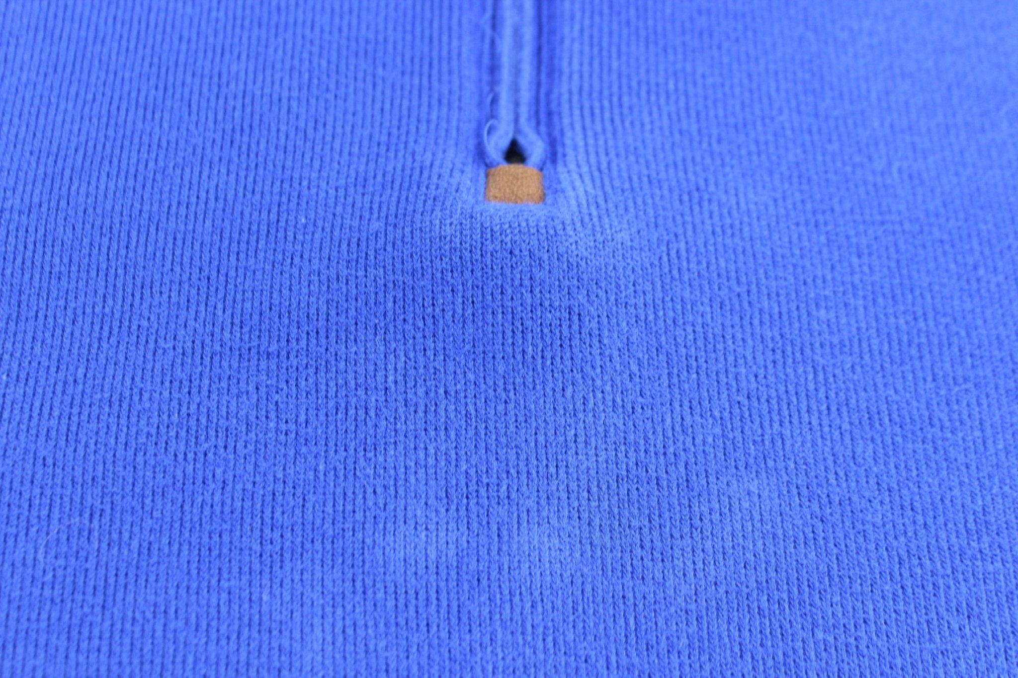 Polo Ralph Lauren Embroidered Logo Blue Quarter Zip Sweater - ThriftedThreads.com