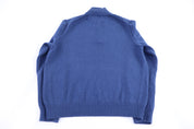 Polo Ralph Lauren Embroidered Logo Blue Quarter Zip Sweater - Sweater - Thrifted Threads