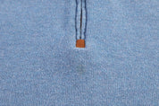 Polo Ralph Lauren Embroidered Logo Blue Quarter Zip Sweater - Sweater - Thrifted Threads