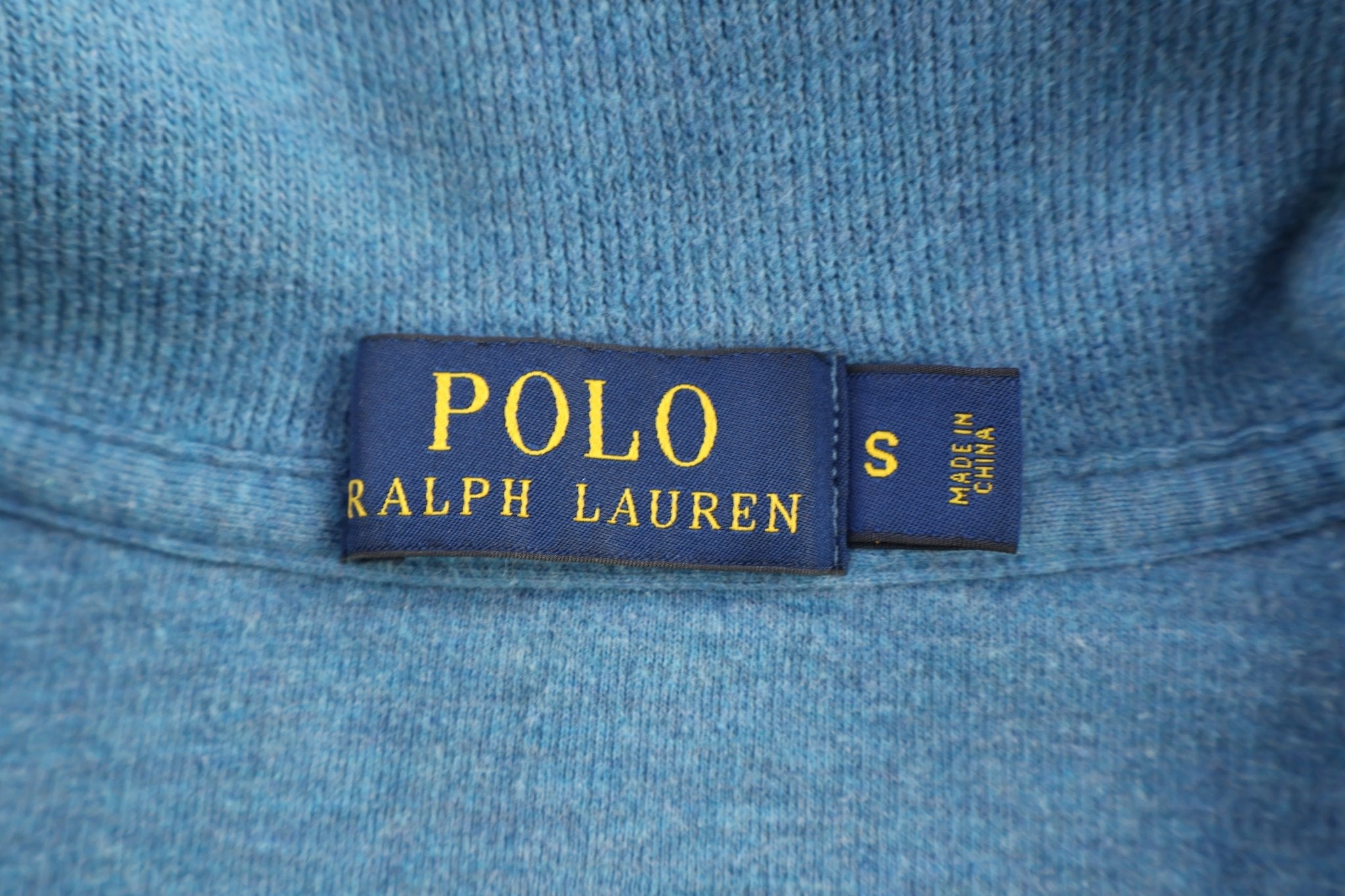 Polo Ralph Lauren Embroidered Logo Blue Quarter Zip Sweater - Sweater - Thrifted Threads