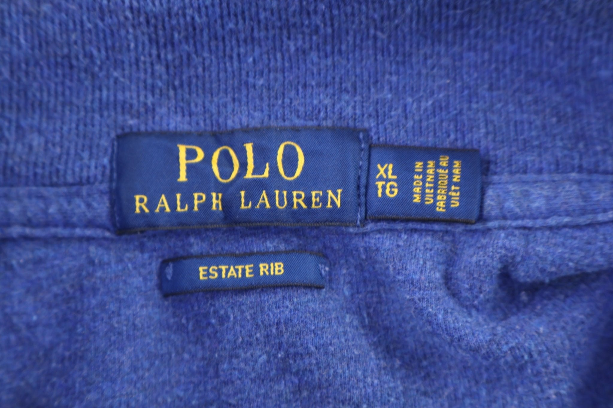 Polo Ralph Lauren Embroidered Logo Blue Quarter Zip Sweater - Sweater - Thrifted Threads