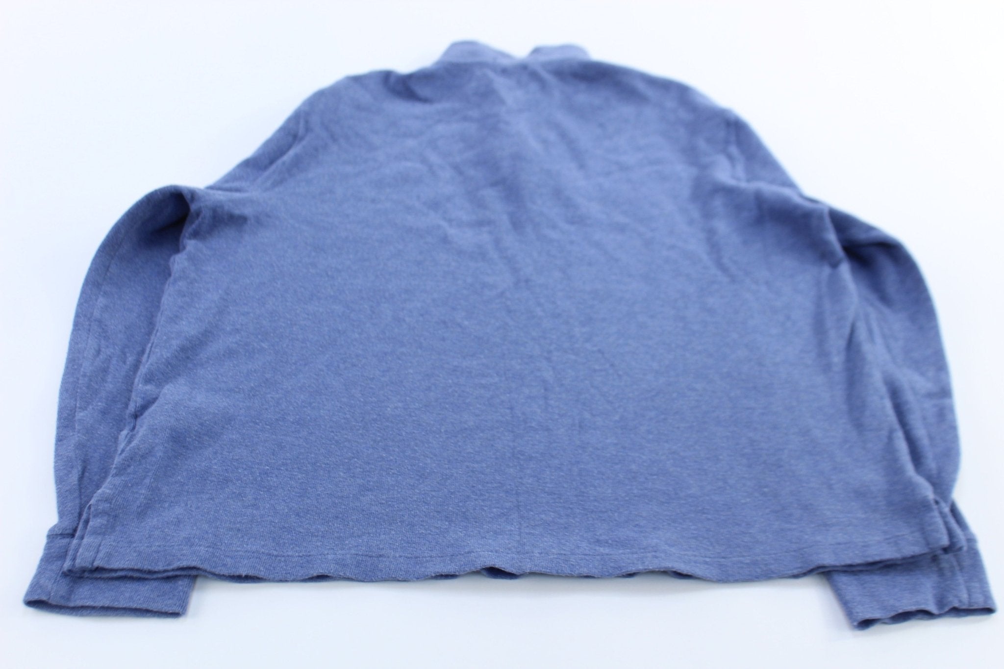 Polo Ralph Lauren Embroidered Logo Blue Quarter Zip Sweater - Sweater - Thrifted Threads