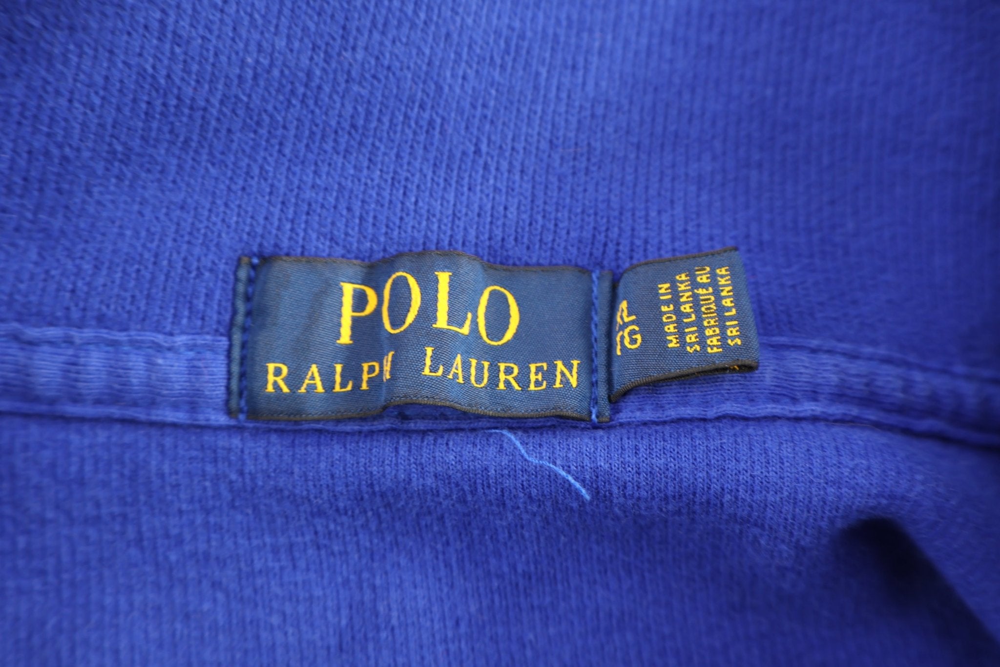Polo Ralph Lauren Embroidered Logo Blue Quarter Zip Sweater - Sweater - Thrifted Threads