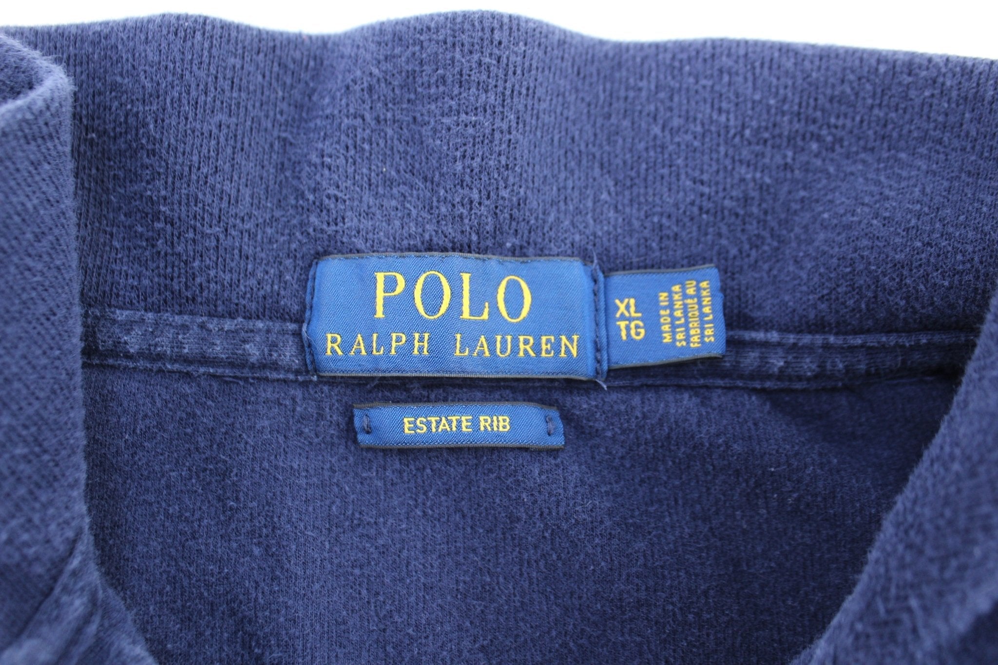 Polo Ralph Lauren Embroidered Logo Blue Quarter Zip Sweater - Sweater - Thrifted Threads