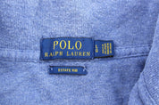 Polo Ralph Lauren Embroidered Logo Blue Quarter Zip Sweater - Sweater - Thrifted Threads