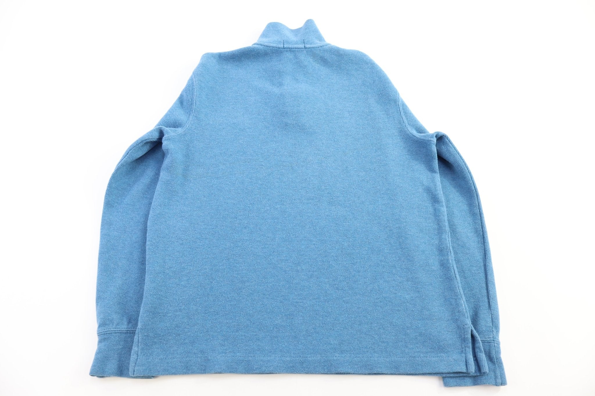 Polo Ralph Lauren Embroidered Logo Blue Quarter Zip Sweater - Sweater - Thrifted Threads
