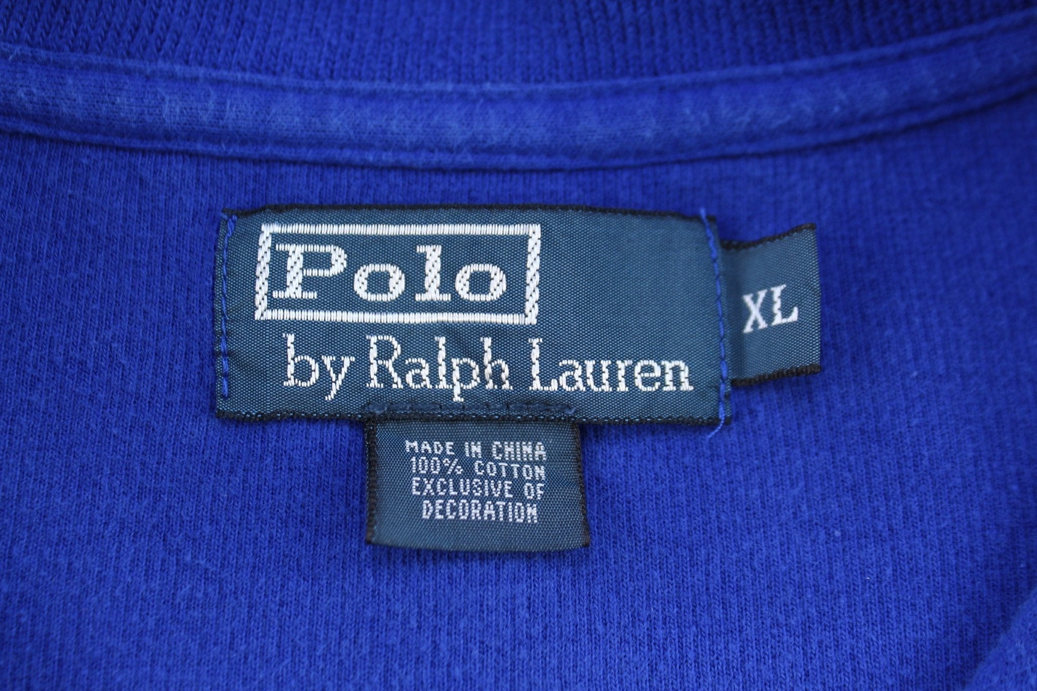 Polo Ralph Lauren Embroidered Logo Blue Quarter Zip Sweater - Sweater - Thrifted Threads