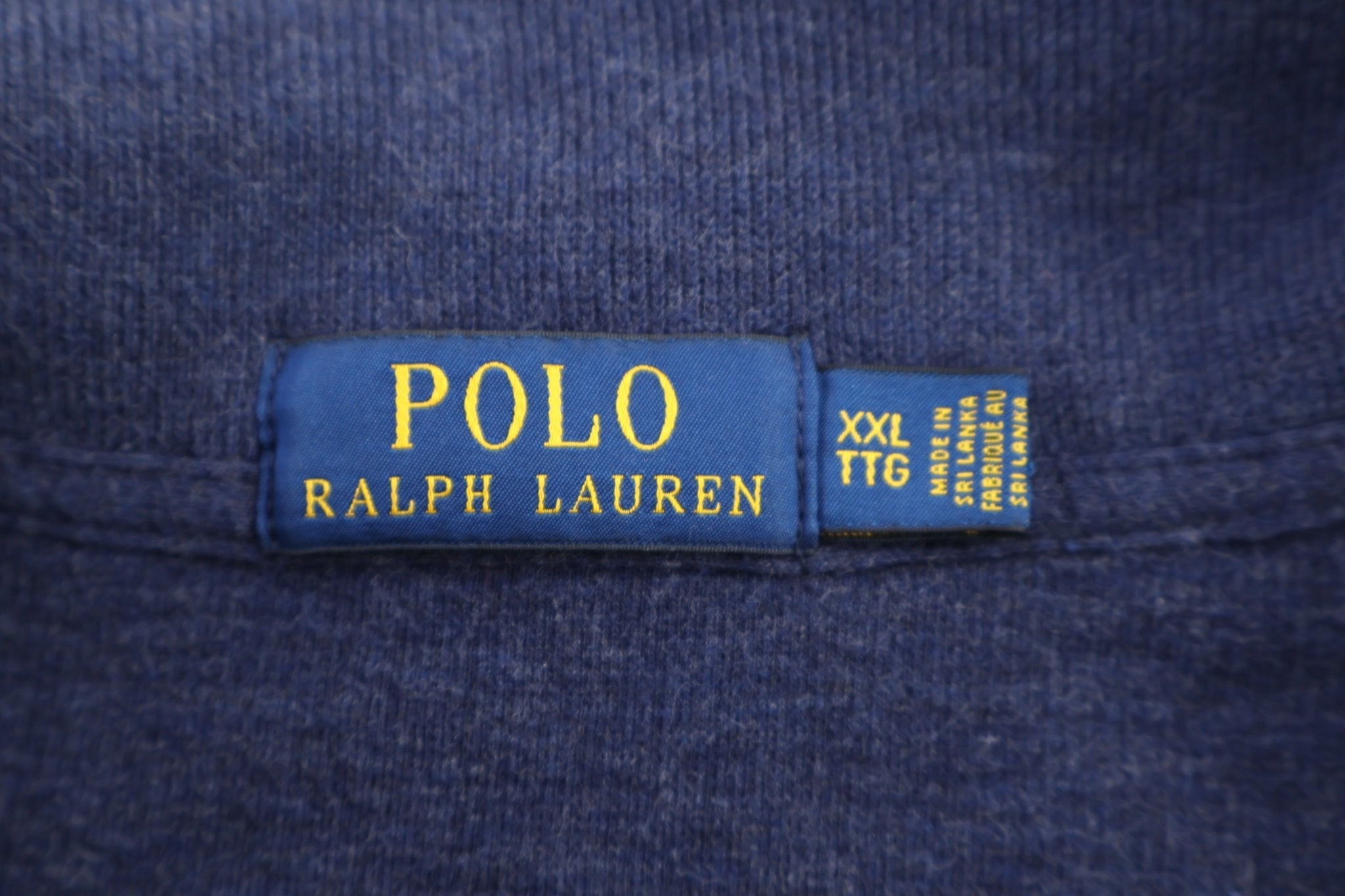 Polo Ralph Lauren Embroidered Logo Blue Quarter Zip Sweater - Sweater - Thrifted Threads