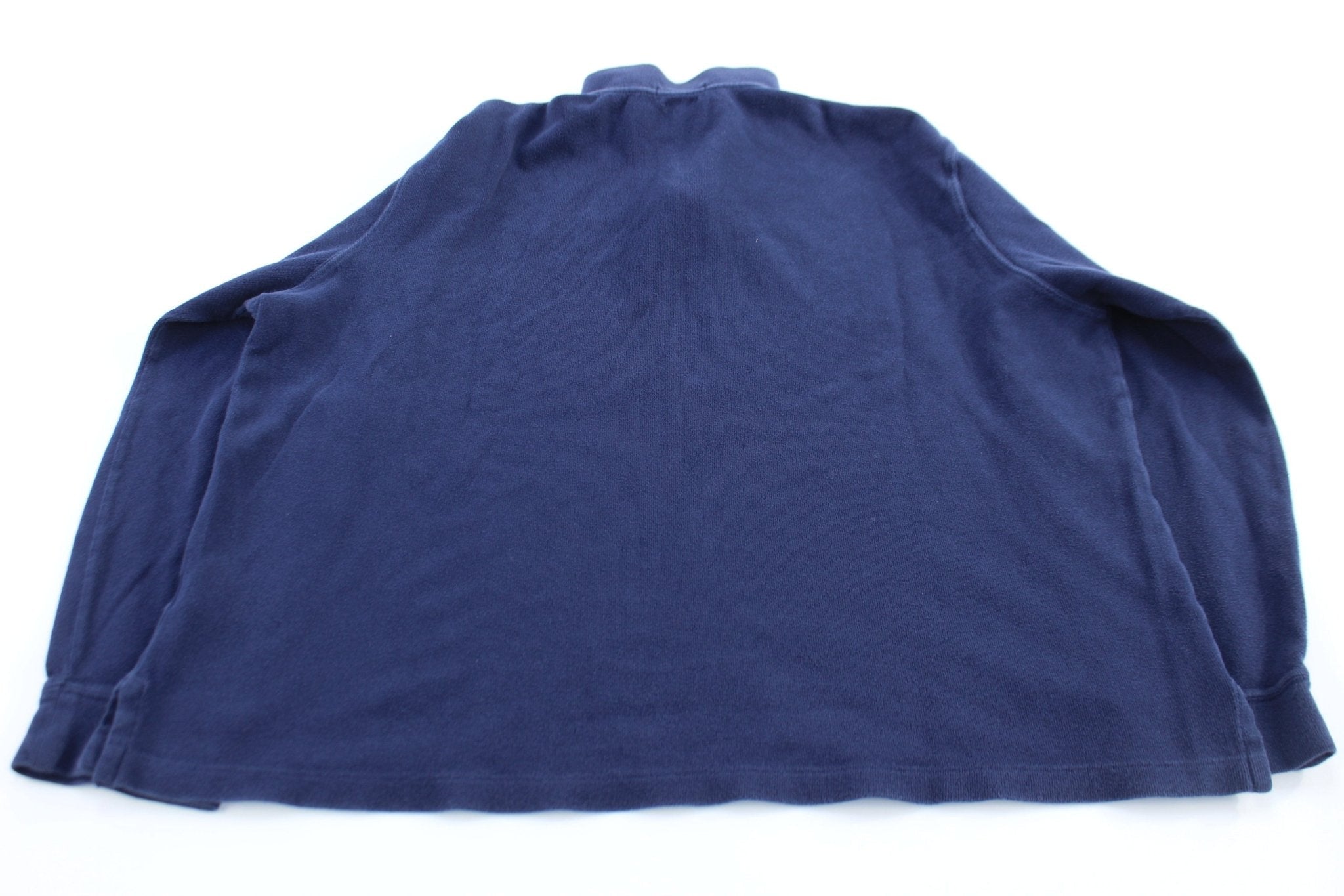Polo Ralph Lauren Embroidered Logo Blue Quarter Zip Sweater - Sweater - Thrifted Threads