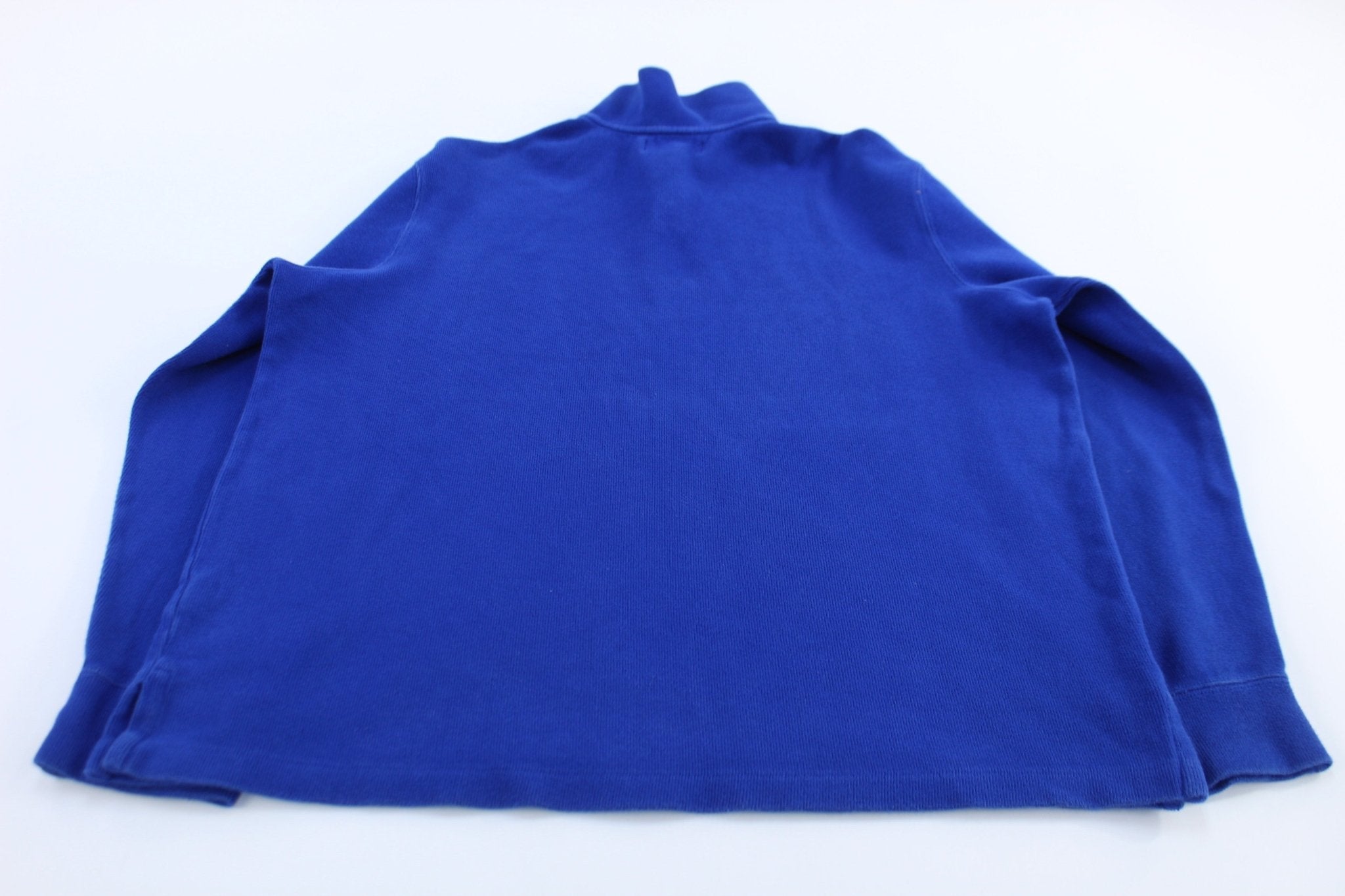 Polo Ralph Lauren Embroidered Logo Blue Quarter Zip Sweater - Sweater - Thrifted Threads