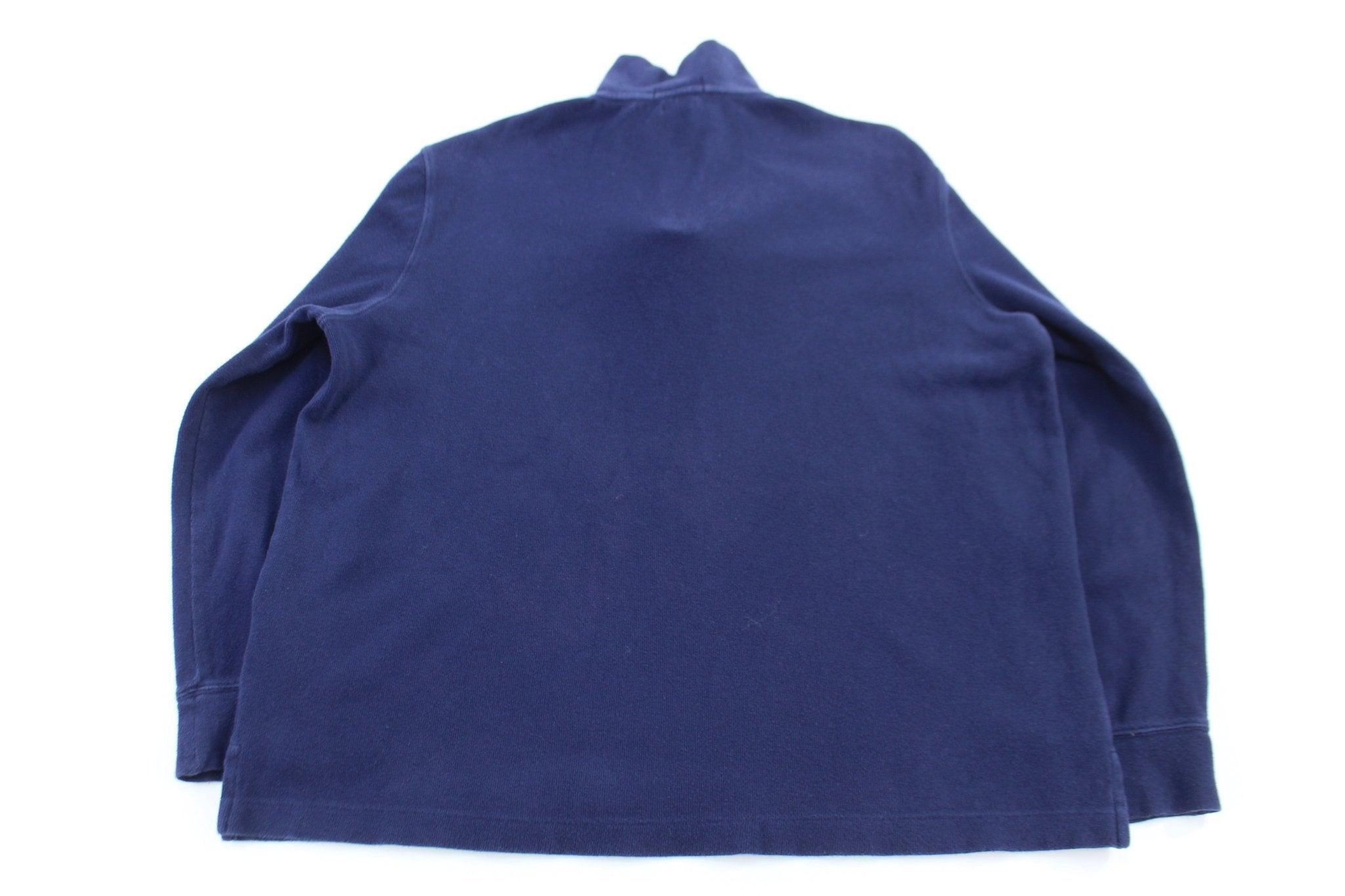 Polo Ralph Lauren Embroidered Logo Blue quarter Zip Sweater - Sweater - Thrifted Threads