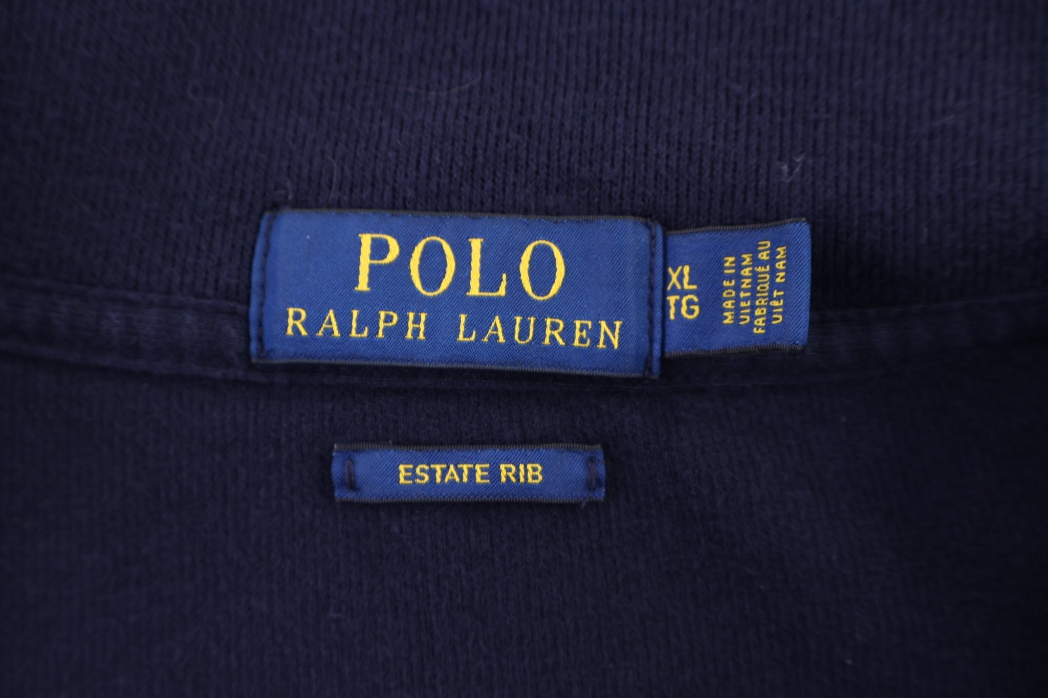 Polo Ralph Lauren Embroidered Logo Blue Quarter Zip Sweater - Sweater - Thrifted Threads