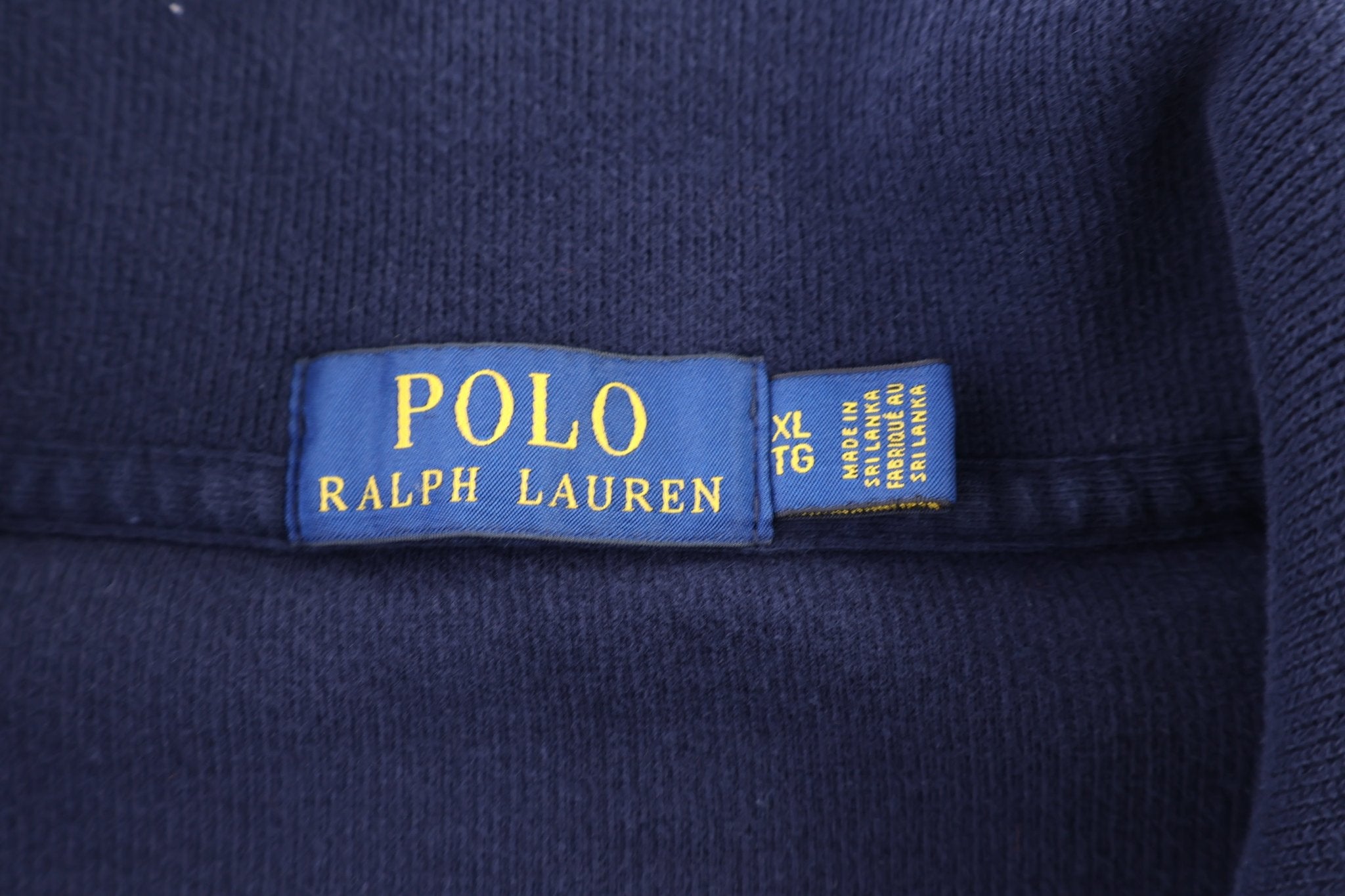 Polo Ralph Lauren Embroidered Logo Blue Quarter Zip Sweater - Sweater - Thrifted Threads