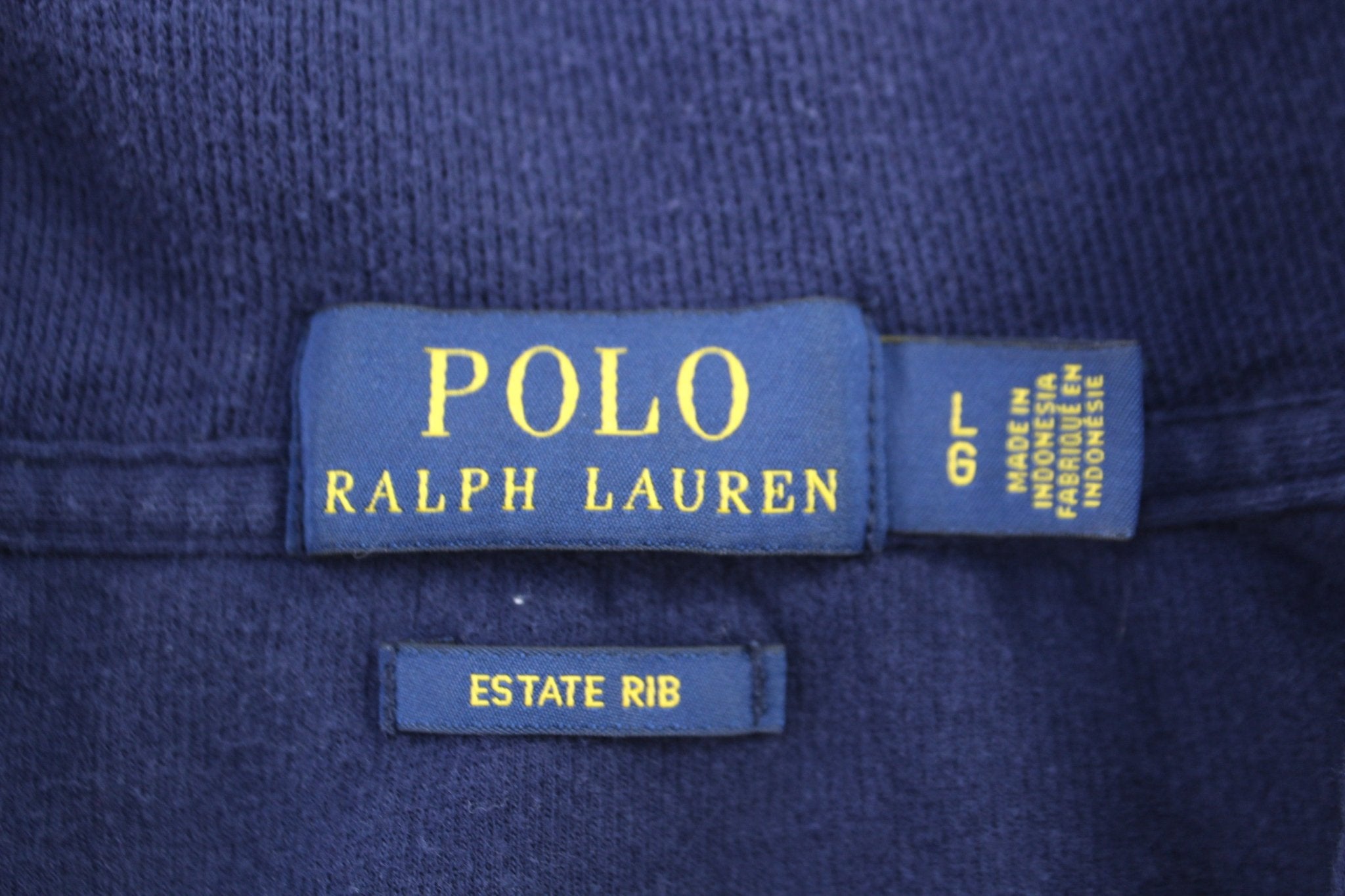 Polo Ralph Lauren Embroidered Logo Blue quarter Zip Sweater - Sweater - Thrifted Threads