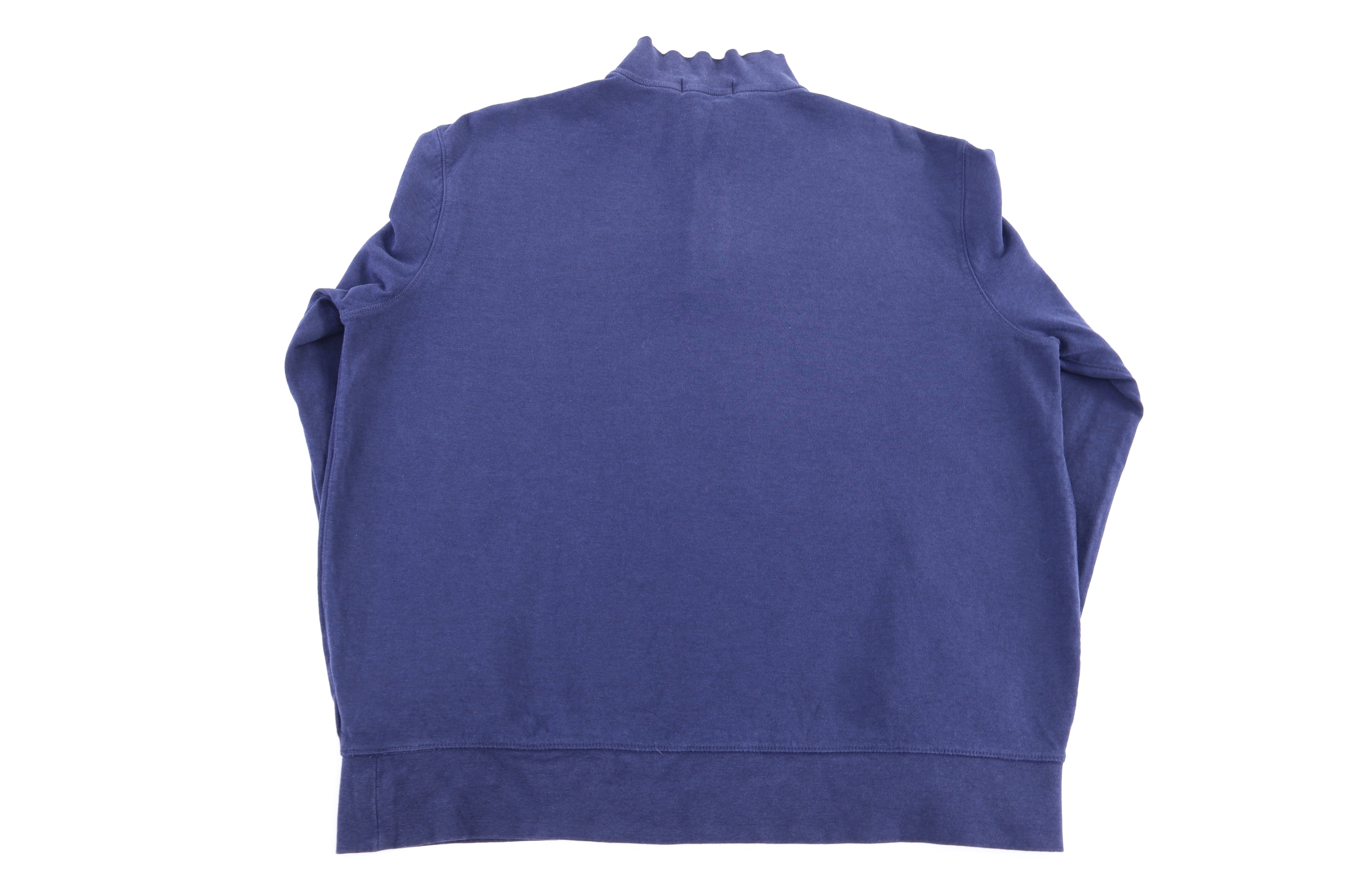 Polo Ralph Lauren Embroidered Logo Blue Quarter Zip Sweater - Sweater - Thrifted Threads