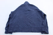 Polo Ralph Lauren Embroidered Logo Blue Shawl Sweater - Sweater - Thrifted Threads