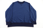 Polo Ralph Lauren Embroidered Logo Blue Striped Sweater - Sweater - Thrifted Threads