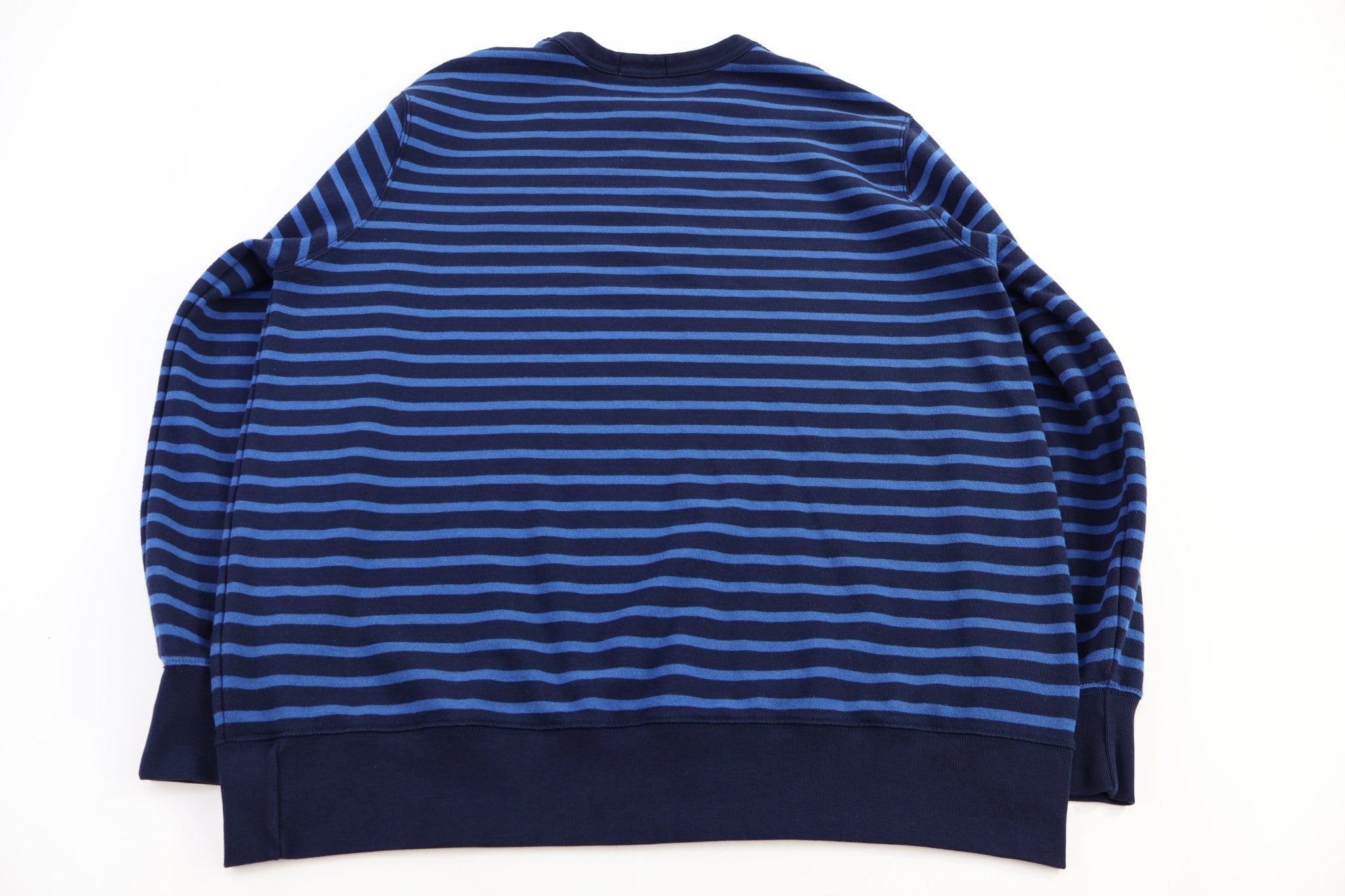 Polo Ralph Lauren Embroidered Logo Blue Striped Sweater - Sweater - Thrifted Threads