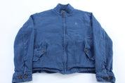 Polo Ralph Lauren Embroidered Logo Blue Zip Up Jacket - ThriftedThreads.com
