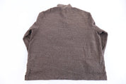 Polo Ralph Lauren Embroidered Logo Brown Quarter Zip Pullover - Sweater - Thrifted Threads