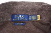 Polo Ralph Lauren Embroidered Logo Brown Quarter Zip Pullover - Sweater - Thrifted Threads